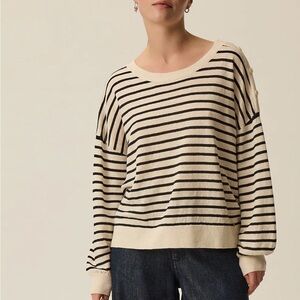 Des Petits Hauts Striped Linen Sweater